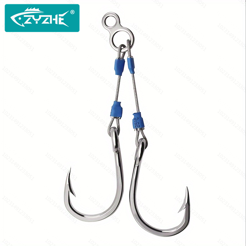 Fishing Hook Assortment - ZYZHE Staal Draad Jig Assist Haak