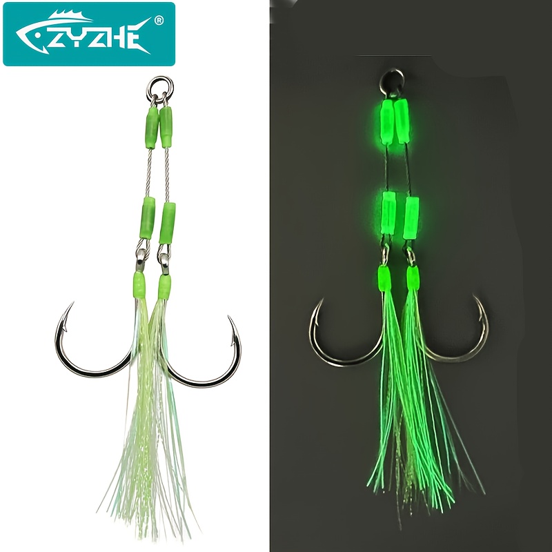 Fishing Hook Assortment - ZYZHE 1/3/5pcs Jig Assist Hook Hoge
