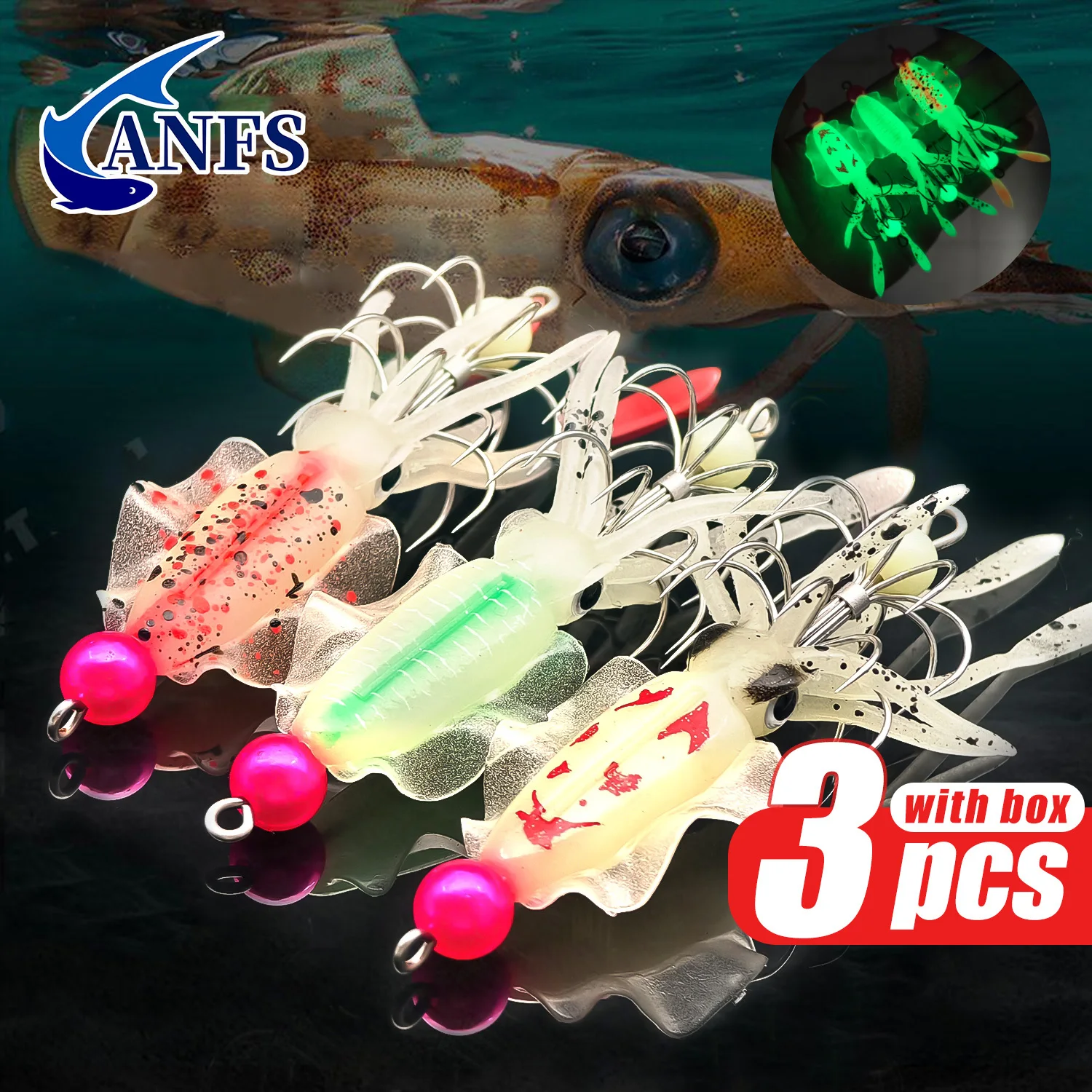 ANFS 3-delige lichtgevende ink - Fishing Hook Assortment recensie en prijs