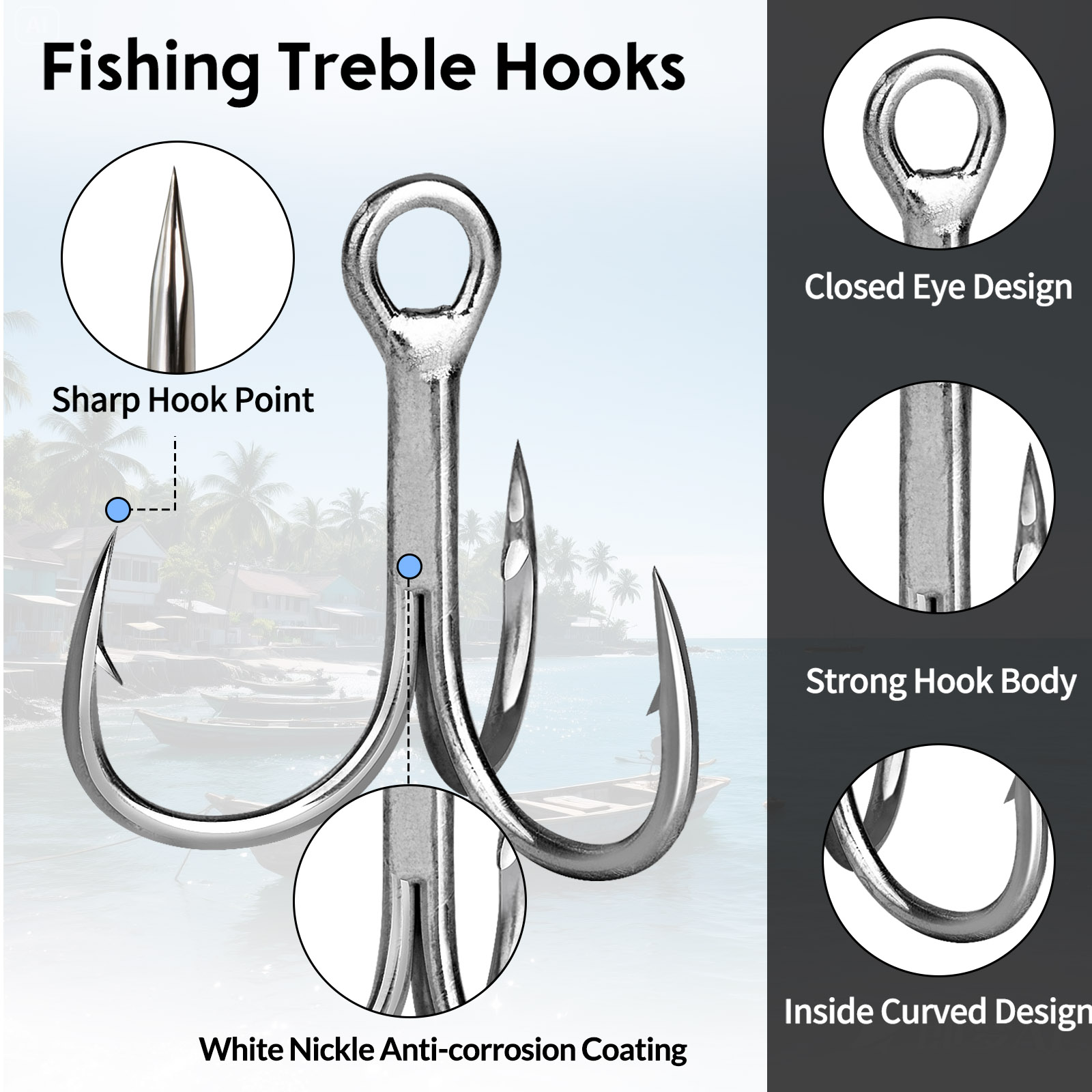 9KM Zoutwater Dreggen 3X Sterk - Fishing Hook Treble recensie en prijs