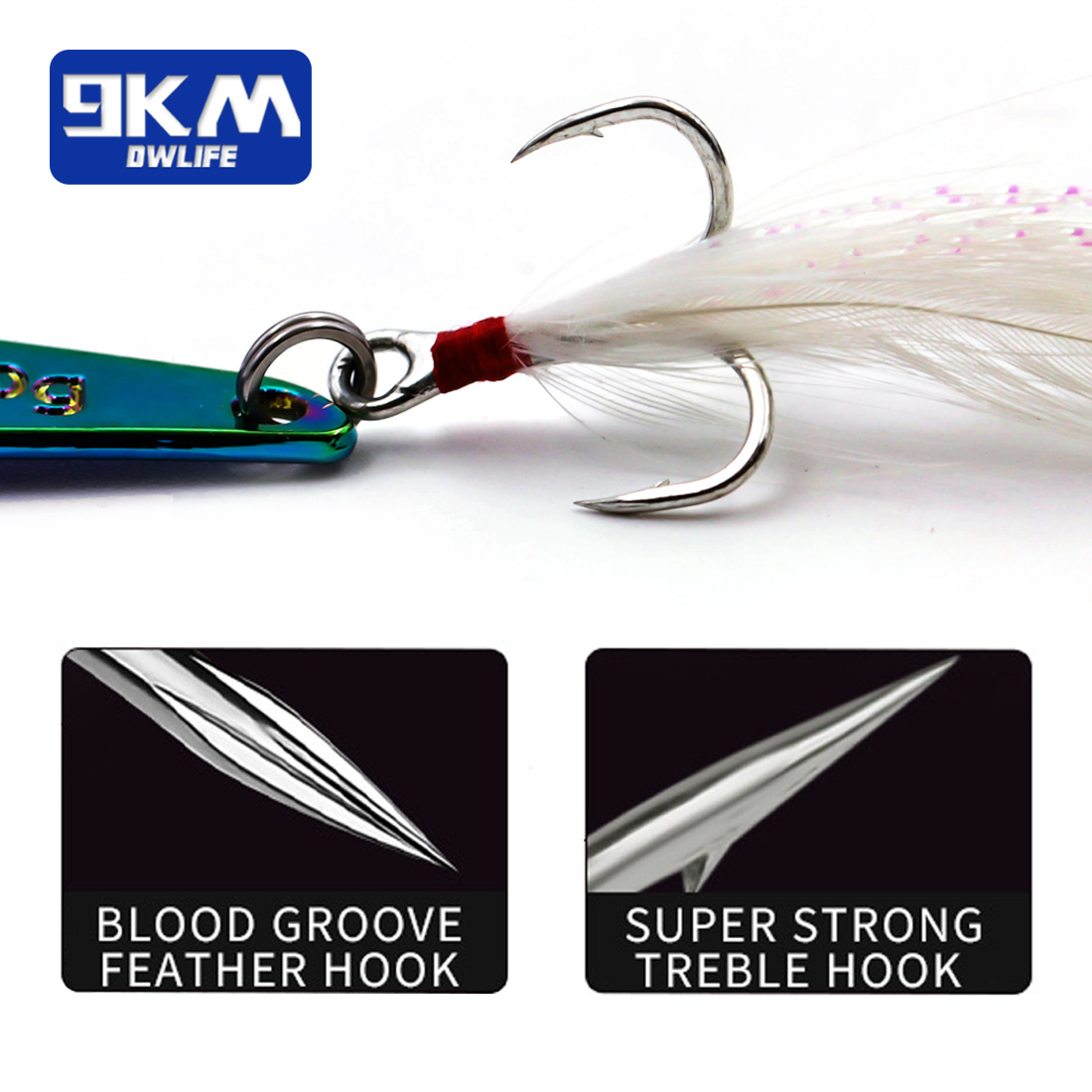 9KM 1PCS Metal Blade Vissen Lo - Fishing Hook Treble recensie en prijs