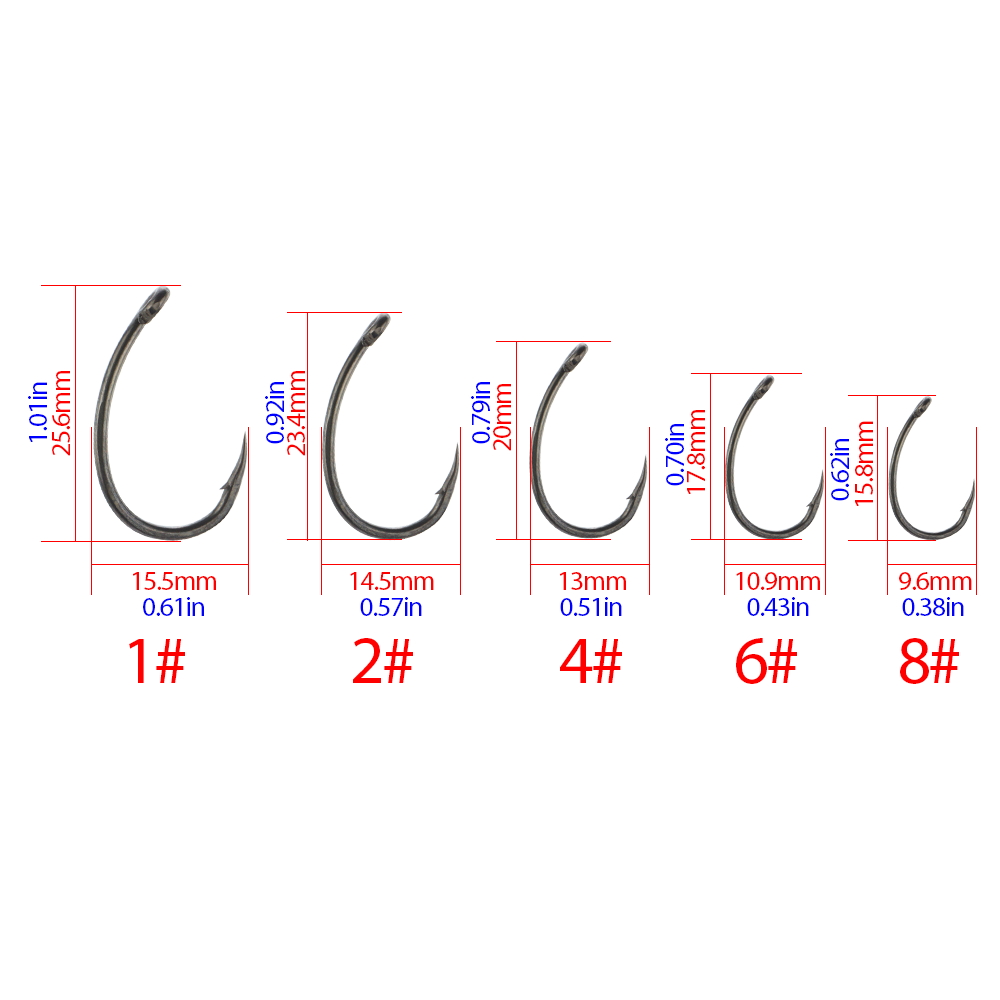 Hirisi 50 stks PTFE Gecoat Hig - Fishing Hook Assortment recensie en prijs